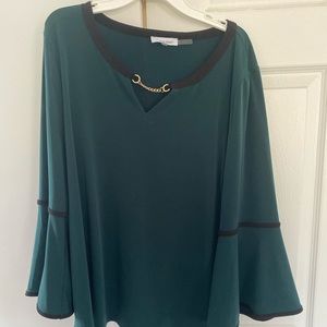 Calvin Klein bell sleeve blouse